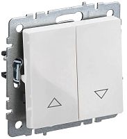 Выключатель жалюзи без фиксации без рамки IEK Brite ВС10-1-5-БрБ 2-кл. белый картинка